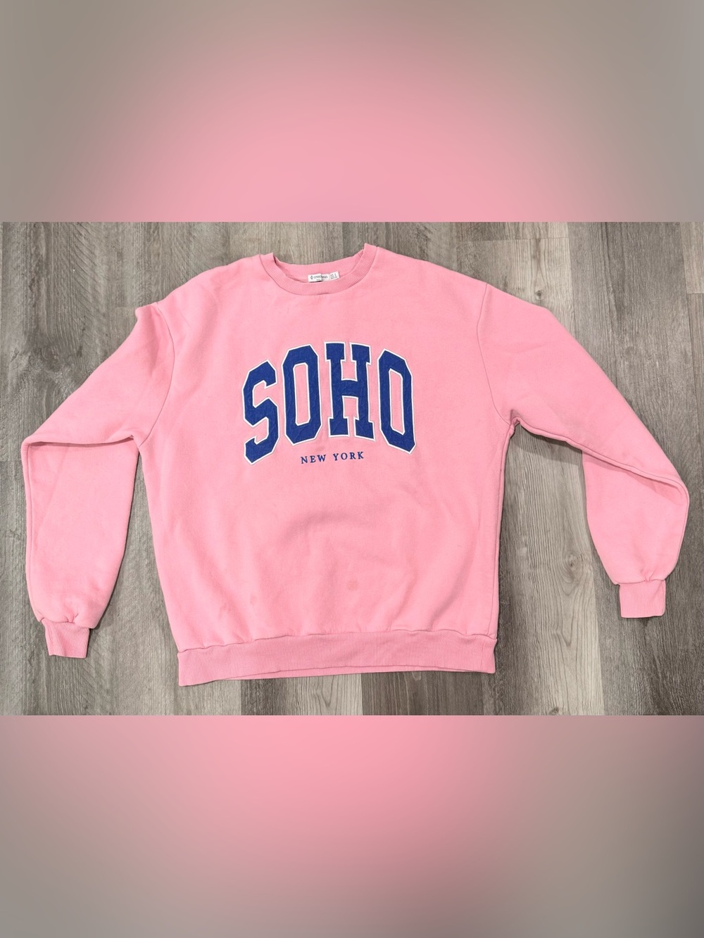 stradivarius Pink SOHO New York Crewneck Sweatshirt for Kids